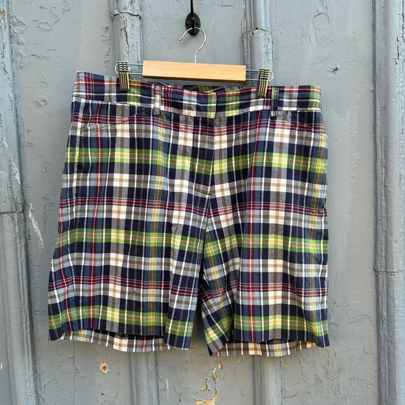J. Crew Pants - J Crew Cotton Favourite Fit  Plaid Shorts, size 12